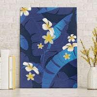 Teal Purple Banana Leaf Hawaii Canvas Wall Art Lau Maia Plumeria Tropical Summer Vibes