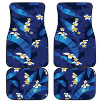 Teal Purple Banana Leaf Hawaii Car Mats Lau Maia Plumeria Tropical Summer Vibes
