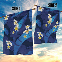Teal Purple Banana Leaf Hawaii Garden Flag Lau Maia Plumeria Tropical Summer Vibes