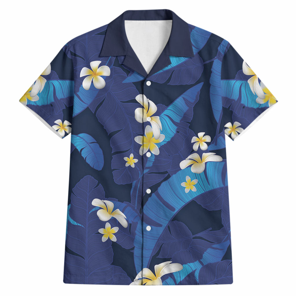 Teal Purple Banana Leaf Hawaii Hawaiian Shirt Lau Maia Plumeria Tropical Summer Vibes