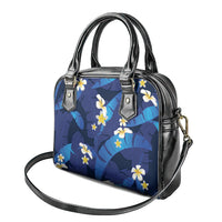 Teal Purple Banana Leaf Hawaii Shoulder Handbag Lau Maia Plumeria Tropical Summer Vibes