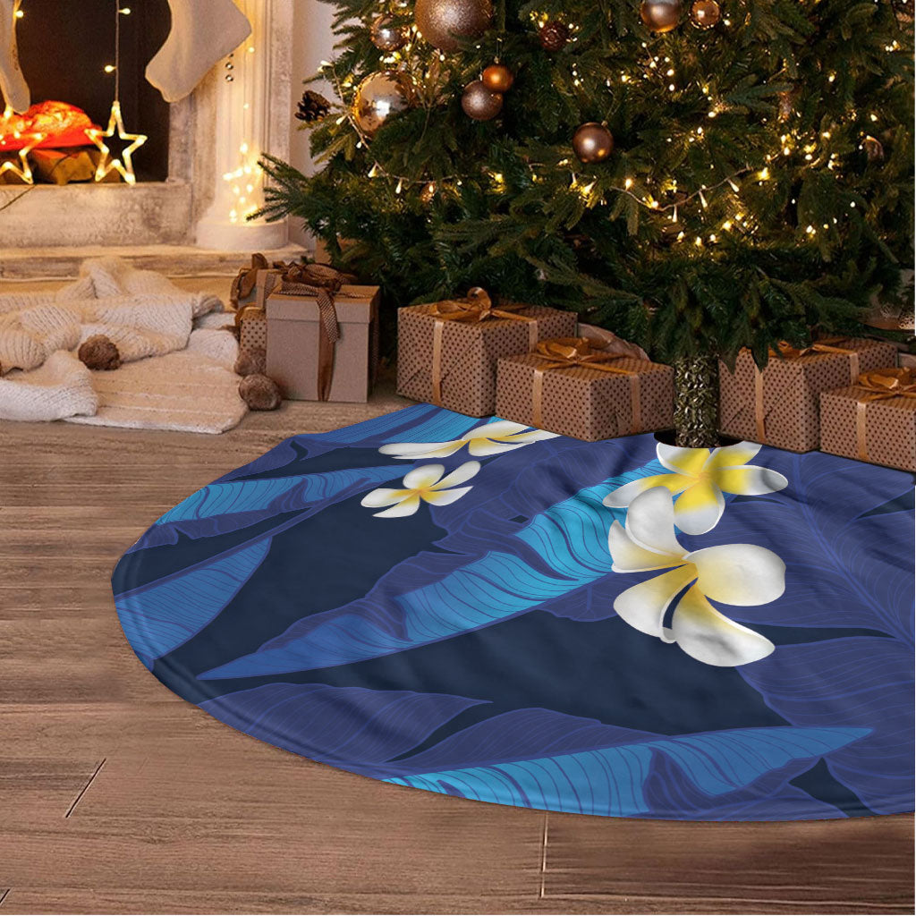 Teal Purple Banana Leaf Hawaii Tree Skirt Lau Maia Plumeria Tropical Summer Vibes LT14 - Polynesian Pride