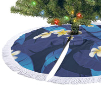 Teal Purple Banana Leaf Hawaii Tree Skirt Lau Maia Plumeria Tropical Summer Vibes LT14 - Polynesian Pride