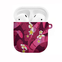 Pink Banana Leaf Hawaii AirPods Case Lau Maia Plumeria Tropical Summer Vibes