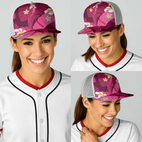 Pink Banana Leaf Hawaii Baseball Net Cap Lau Maia Plumeria Tropical Summer Vibes