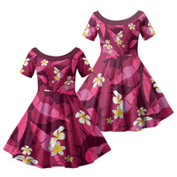 Pink Banana Leaf Hawaii Family Matching Tank Maxi Dress and Hawaiian Shirt Lau Maia Plumeria Tropical Summer Vibes