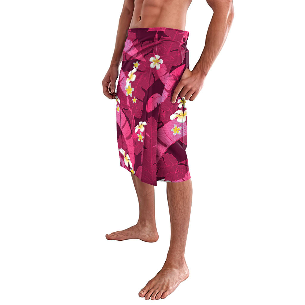 Pink Banana Leaf Hawaii Lavalava Lau Maia Plumeria Tropical Summer Vibes