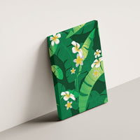 Green Banana Leaf Hawaii Canvas Wall Art Lau Maia Plumeria Tropical Summer Vibes