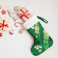 Green Banana Leaf Hawaii Christmas Stocking Lau Maia Plumeria Tropical Summer Vibes LT14 - Polynesian Pride