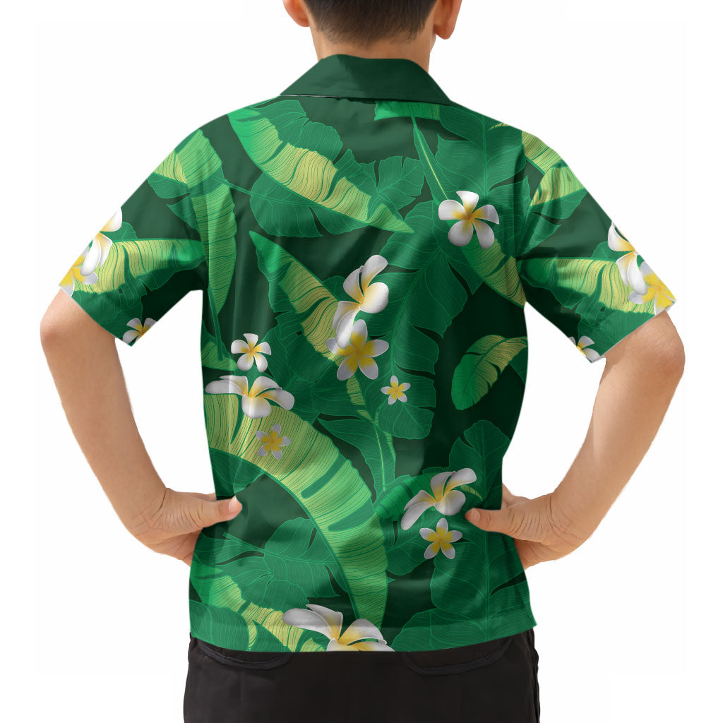 Green Banana Leaf Hawaii Hawaiian Shirt Lau Maia Plumeria Tropical Summer Vibes