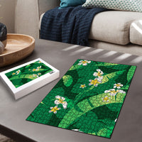 Green Banana Leaf Hawaii Puzzle Lau Maia Plumeria Tropical Summer Vibes