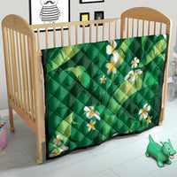 Green Banana Leaf Hawaii Quilt Lau Maia Plumeria Tropical Summer Vibes