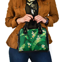 Green Banana Leaf Hawaii Shoulder Handbag Lau Maia Plumeria Tropical Summer Vibes