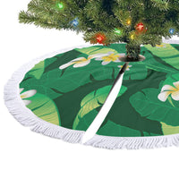 Green Banana Leaf Hawaii Tree Skirt Lau Maia Plumeria Tropical Summer Vibes LT14 - Polynesian Pride