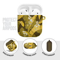Yellow Banana Leaf Hawaii AirPods Case Lau Maia Plumeria Tropical Summer Vibes