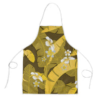 Yellow Banana Leaf Hawaii Apron Lau Maia Plumeria Tropical Summer Vibes