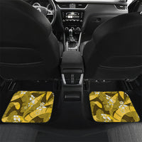 Yellow Banana Leaf Hawaii Car Mats Lau Maia Plumeria Tropical Summer Vibes