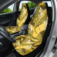 Yellow Banana Leaf Hawaii Car Seat Cover Lau Maia Plumeria Tropical Summer Vibes