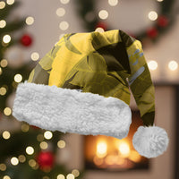 Yellow Banana Leaf Hawaii Christmas Santa Hat Lau Maia Plumeria Tropical Summer Vibes LT14 With Fur Yellow - Polynesian Pride
