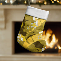 Yellow Banana Leaf Hawaii Christmas Stocking Lau Maia Plumeria Tropical Summer Vibes LT14 Set of 2 Yellow - Polynesian Pride