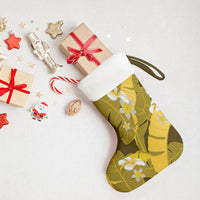 Yellow Banana Leaf Hawaii Christmas Stocking Lau Maia Plumeria Tropical Summer Vibes LT14 - Polynesian Pride