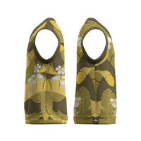 Yellow Banana Leaf Hawaii Christmas Knitted V-Neck Vest Lau Maia Plumeria Tropical Summer Vibes LT14 - Polynesian Pride