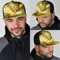 Yellow Banana Leaf Hawaii Mesh Trucker Cap Lau Maia Plumeria Tropical Summer Vibes
