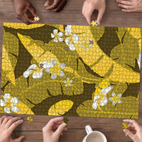 Yellow Banana Leaf Hawaii Puzzle Lau Maia Plumeria Tropical Summer Vibes