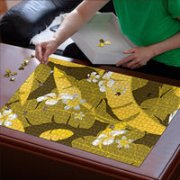 Yellow Banana Leaf Hawaii Puzzle Lau Maia Plumeria Tropical Summer Vibes