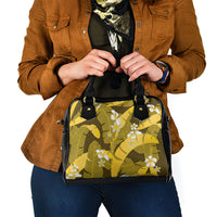Yellow Banana Leaf Hawaii Shoulder Handbag Lau Maia Plumeria Tropical Summer Vibes