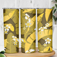 Yellow Banana Leaf Hawaii Skinny Tumbler Lau Maia Plumeria Tropical Summer Vibes