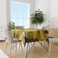 Yellow Banana Leaf Hawaii Tablecloth Lau Maia Plumeria Tropical Summer Vibes