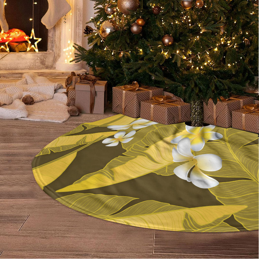 Yellow Banana Leaf Hawaii Tree Skirt Lau Maia Plumeria Tropical Summer Vibes LT14 - Polynesian Pride