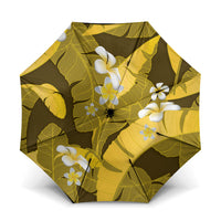 Yellow Banana Leaf Hawaii Umbrella Lau Maia Plumeria Tropical Summer Vibes
