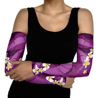 Purple Banana Leaf Hawaii Arm Sleeves Lau Maia Plumeria Tropical Summer Vibes