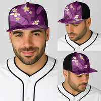 Purple Banana Leaf Hawaii Baseball Net Cap Lau Maia Plumeria Tropical Summer Vibes