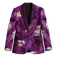Purple Banana Leaf Hawaii Blazer Lau Maia Plumeria Tropical Summer Vibes