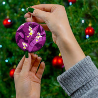 Purple Banana Leaf Hawaii Ceramic Ornament Lau Maia Plumeria Tropical Summer Vibes LT14 - Polynesian Pride