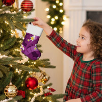 Purple Banana Leaf Hawaii Christmas Stocking Lau Maia Plumeria Tropical Summer Vibes LT14 - Polynesian Pride
