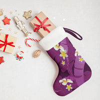 Purple Banana Leaf Hawaii Christmas Stocking Lau Maia Plumeria Tropical Summer Vibes LT14 - Polynesian Pride