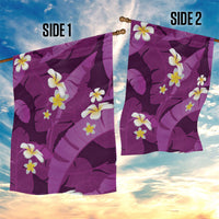 Purple Banana Leaf Hawaii Garden Flag Lau Maia Plumeria Tropical Summer Vibes