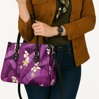 Purple Banana Leaf Hawaii Leather Bag Lau Maia Plumeria Tropical Summer Vibes
