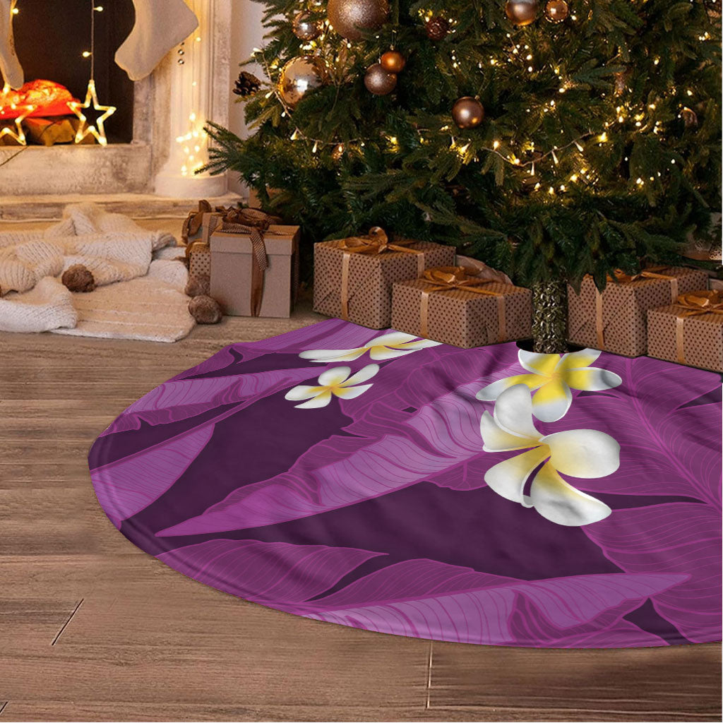 Purple Banana Leaf Hawaii Tree Skirt Lau Maia Plumeria Tropical Summer Vibes LT14 - Polynesian Pride