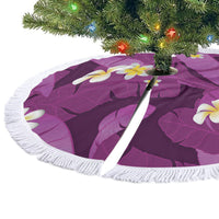 Purple Banana Leaf Hawaii Tree Skirt Lau Maia Plumeria Tropical Summer Vibes LT14 - Polynesian Pride