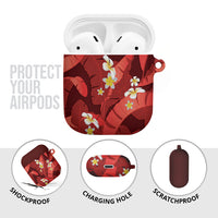 Red Banana Leaf Hawaii AirPods Case Lau Maia Plumeria Tropical Summer Vibes