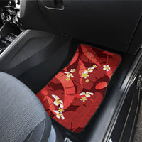Red Banana Leaf Hawaii Car Mats Lau Maia Plumeria Tropical Summer Vibes