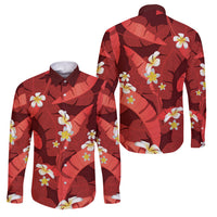 Red Banana Leaf Hawaii Family Matching Summer Maxi Dress and Hawaiian Shirt Lau Maia Plumeria Tropical Summer Vibes
