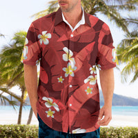 Red Banana Leaf Hawaii Hawaiian Shirt Lau Maia Plumeria Tropical Summer Vibes