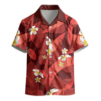Red Banana Leaf Hawaii Kid Hawaiian Shirt Lau Maia Plumeria Tropical Summer Vibes