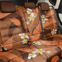 Orange Banana Leaf Hawaii Back Car Seat Cover Lau Maia Plumeria Tropical Summer Vibes